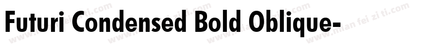 Futuri Condensed Bold Oblique字体转换